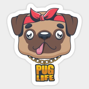 Pug Life pun design Sticker